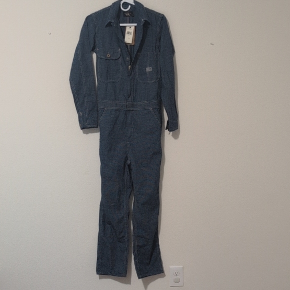 Ralph Lauren Pants - Ralph Lauren Blue Utility Jumpsuit with Long Sleeves